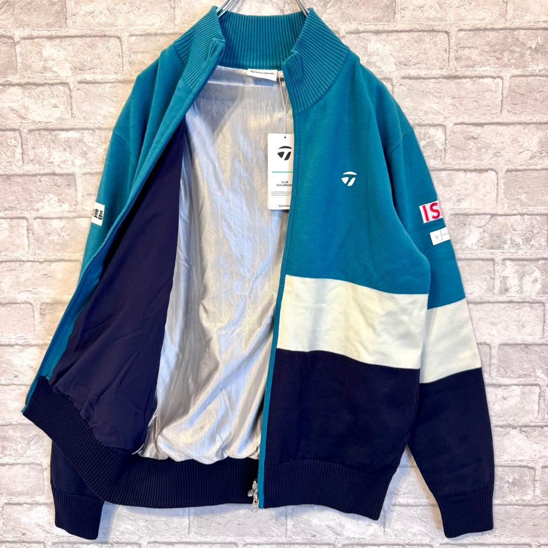 【新品タグ付】テイラーメード デカロゴ ゴルフ ジップアップ セーター M