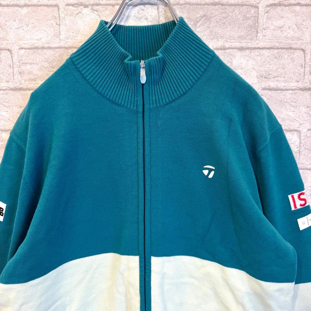 【新品タグ付】テイラーメード デカロゴ ゴルフ ジップアップ セーター M