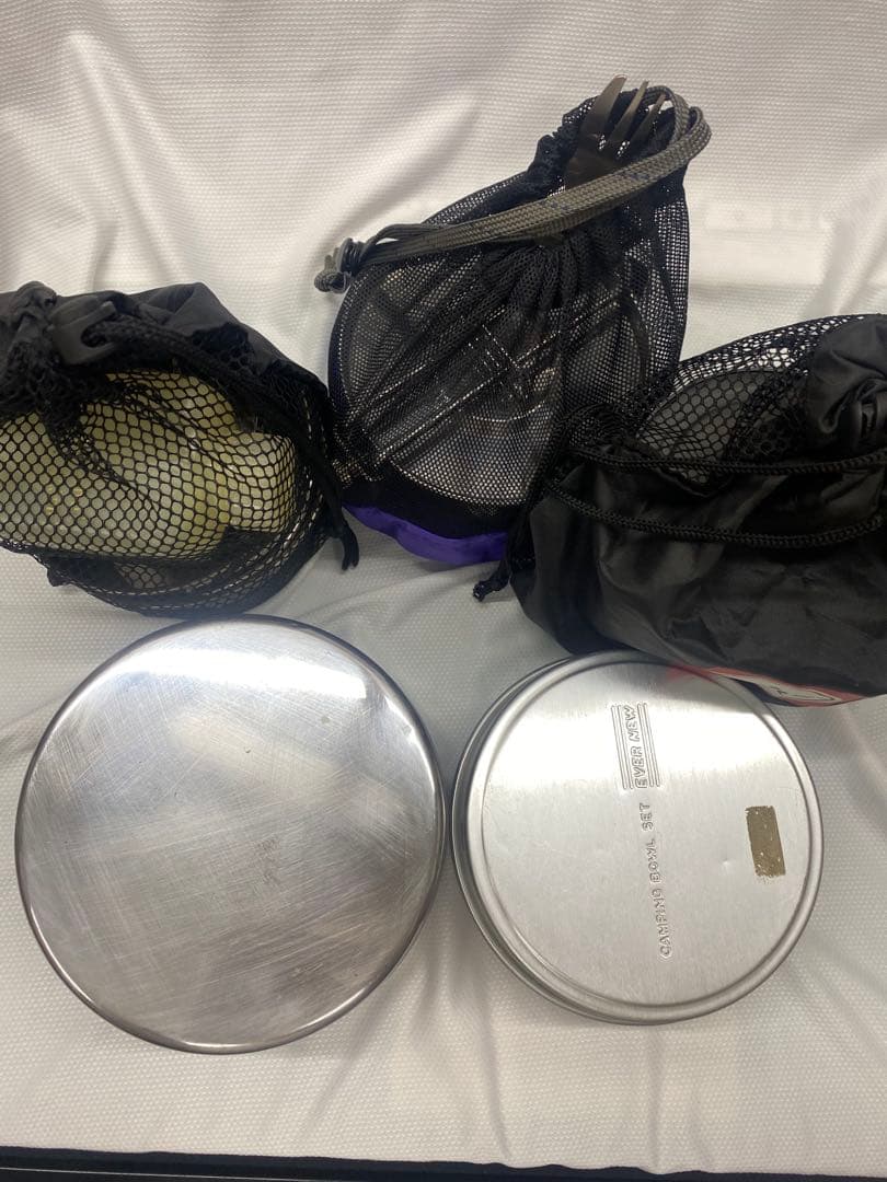 ステンレススチール 食器セット メッシュバッグ付き