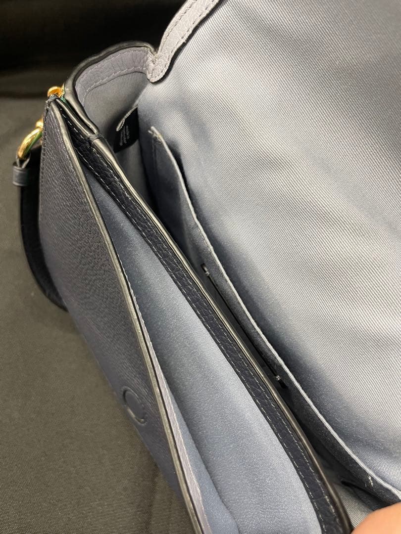 BA1【美品】COACH コーチ ショルダーバッグ レザー グリーン グレー