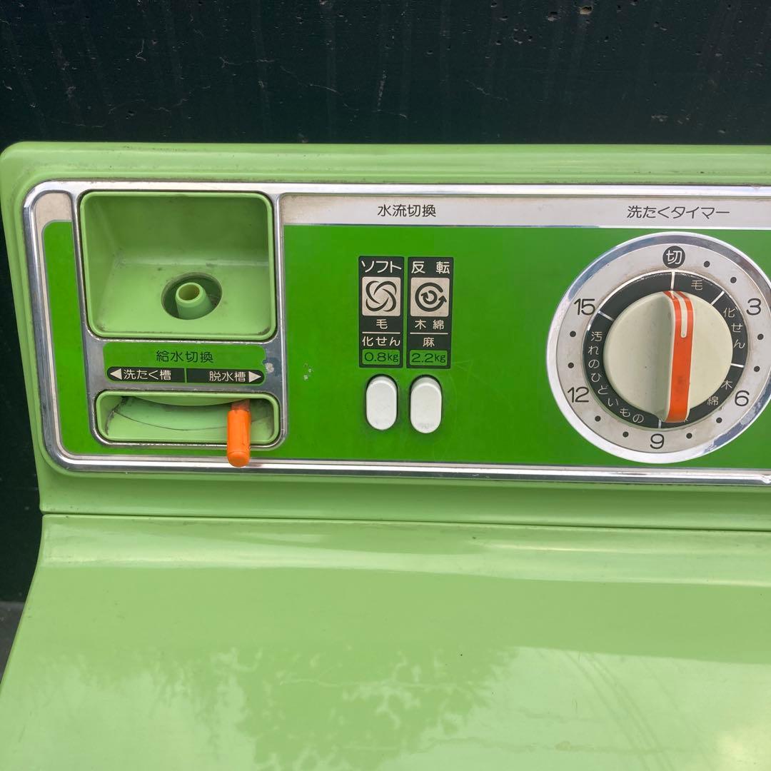 三菱　二層式洗濯機　千曲　CW-621G　緑　グリーン　動作確認済み　昭和レトロ