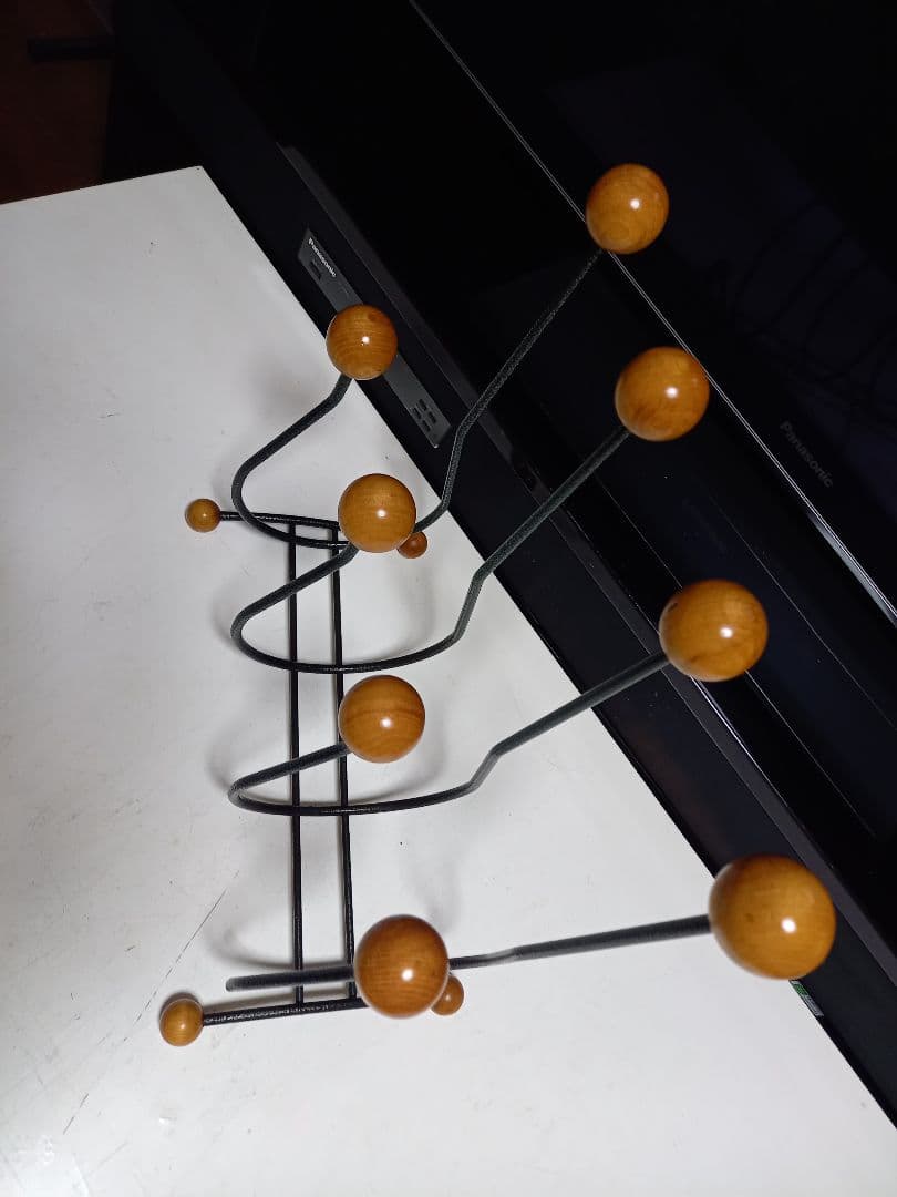 1970's　北欧　ミッドセンチュリー　モダン　ウッドボール　マガジンラック