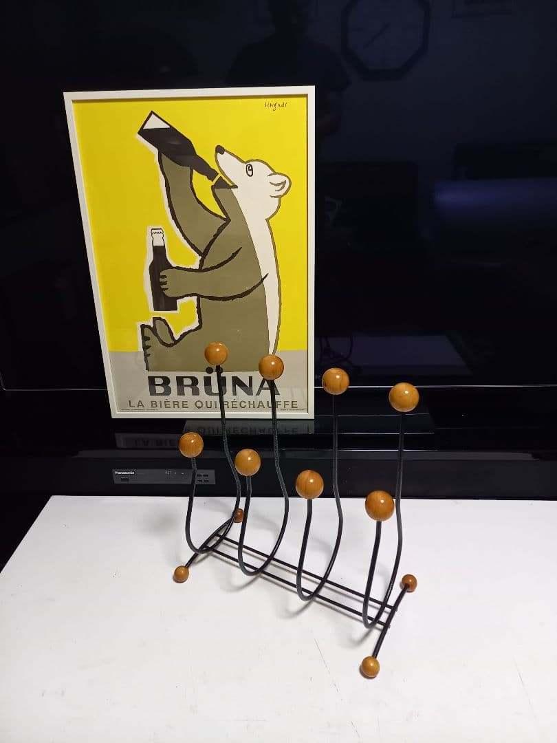 1970's　北欧　ミッドセンチュリー　モダン　ウッドボール　マガジンラック