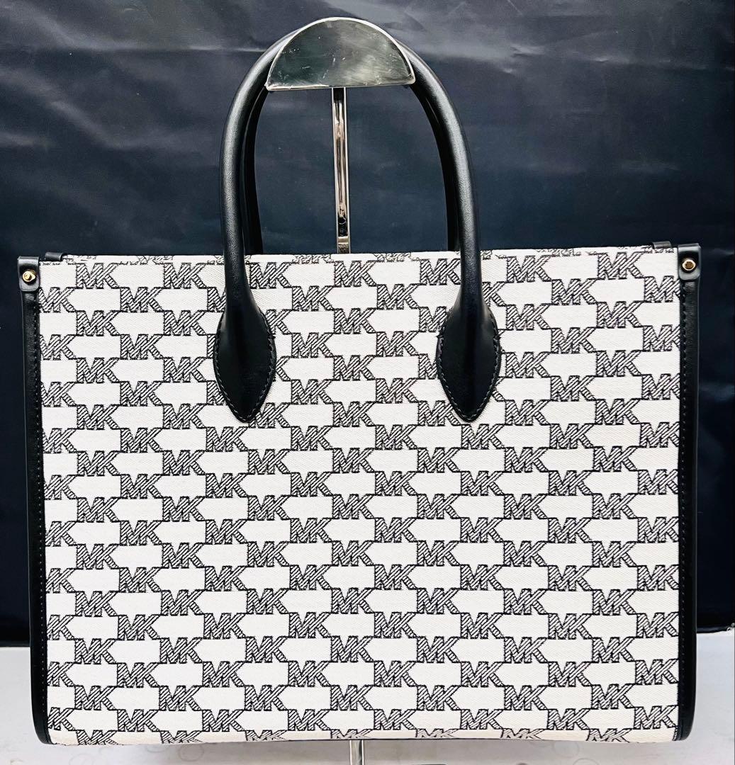 MICHAEL KORS 2WAY トートショルダーバッグ 総柄モノトーン 美品