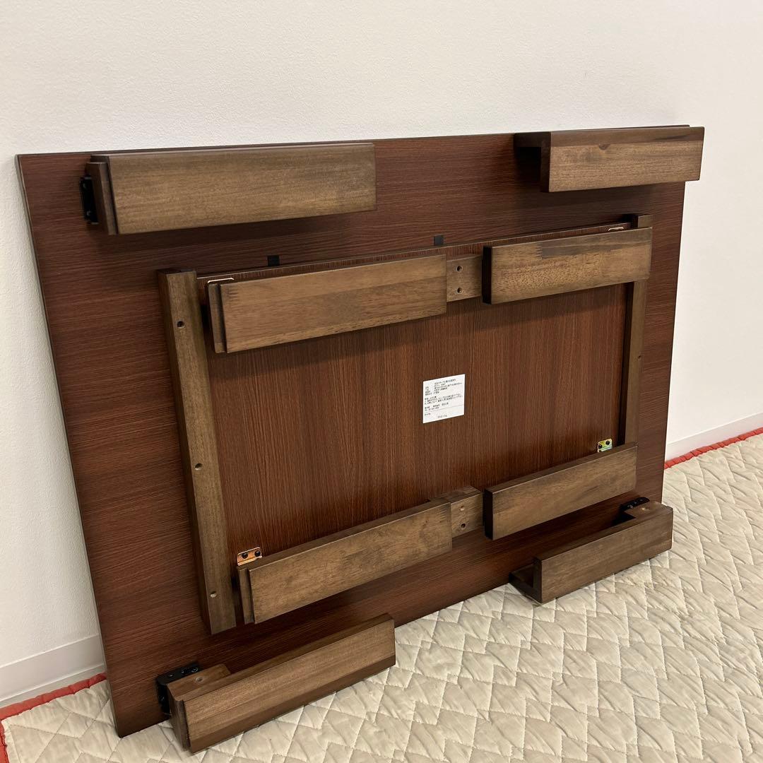 展示品★105cm折脚テーブル 補助テーブル付 105〜150cm 親子テーブル