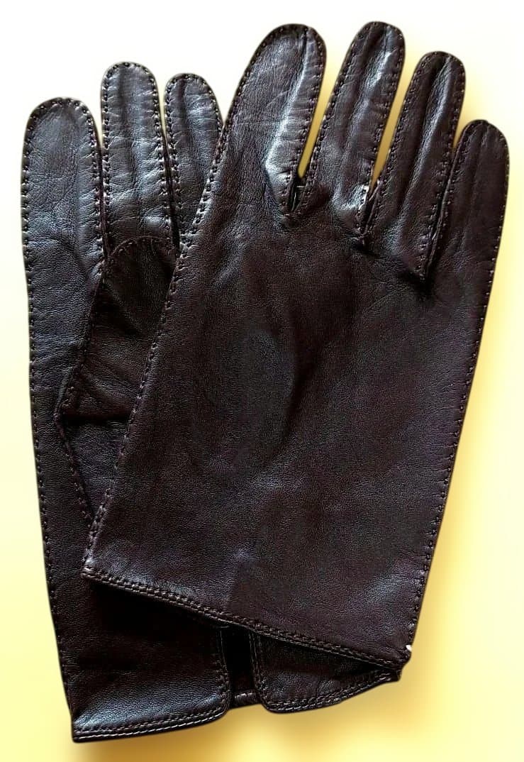 【DRIES VAN NOTEN】　 ドリスヴァンノッテン　濃茶　革　手袋