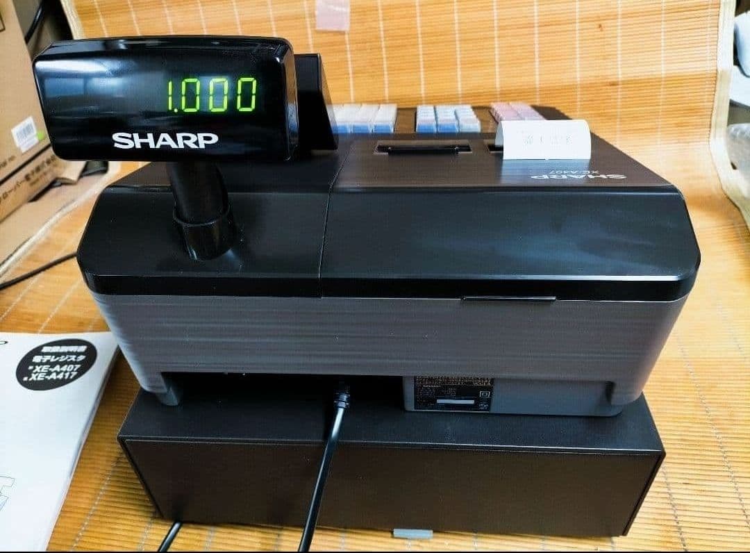 シャープレジスター　XE-A407　PC連携売上管理　上位機種　444777