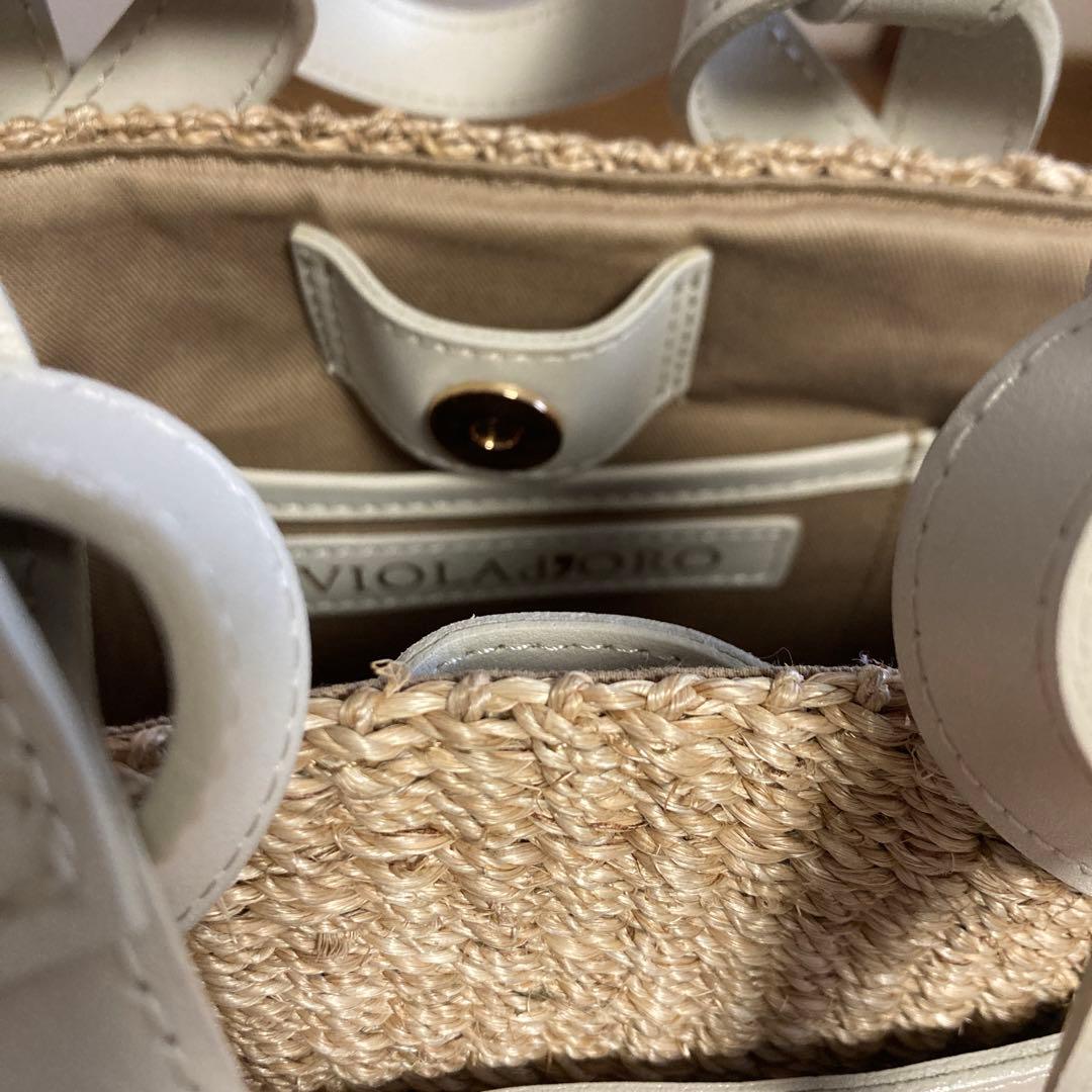 VIOLAd'ORO かごバッグ　ホワイト