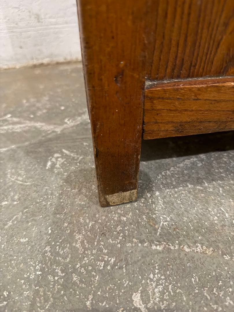 ヴィンテージ　木製サイドテーブル　ベッドサイドテーブル　フランス