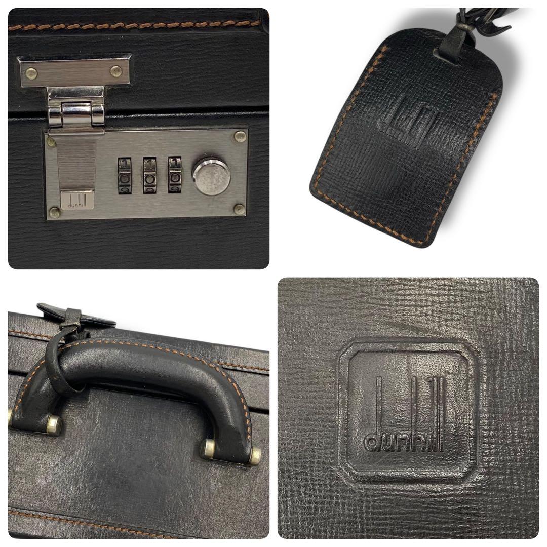 美品 dunhill ダンヒル ビジネス アタッシュケース バッグ レザー 黒