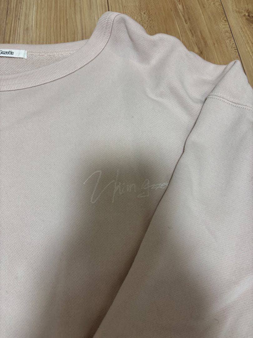 ウィムガゼット　ヴィンテージロゴ裏毛　ピンクベージュ　スウェット