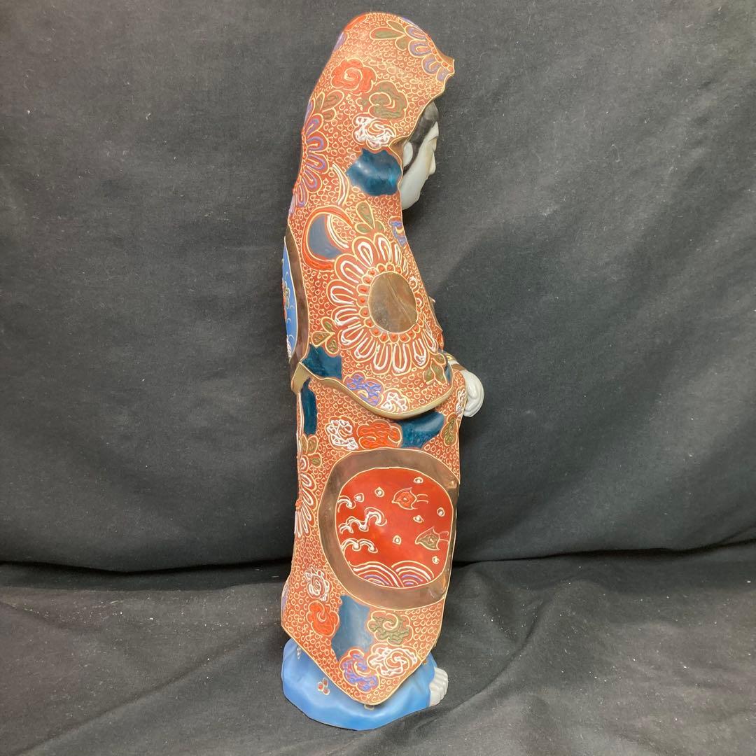 【九谷焼】観音像 九谷八幡窯 仏像 置物 金彩立像