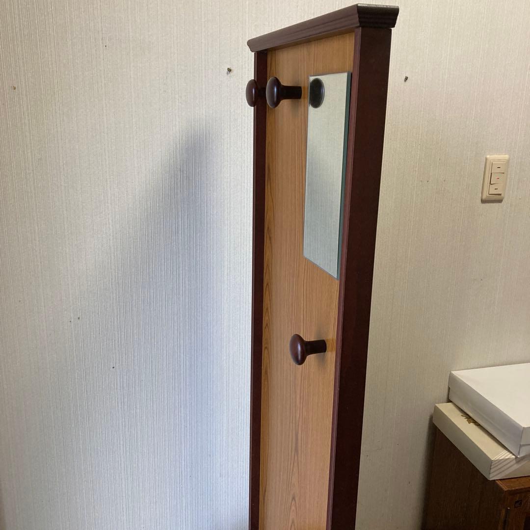 木製傘立て ミラー付き 昭和レトロ