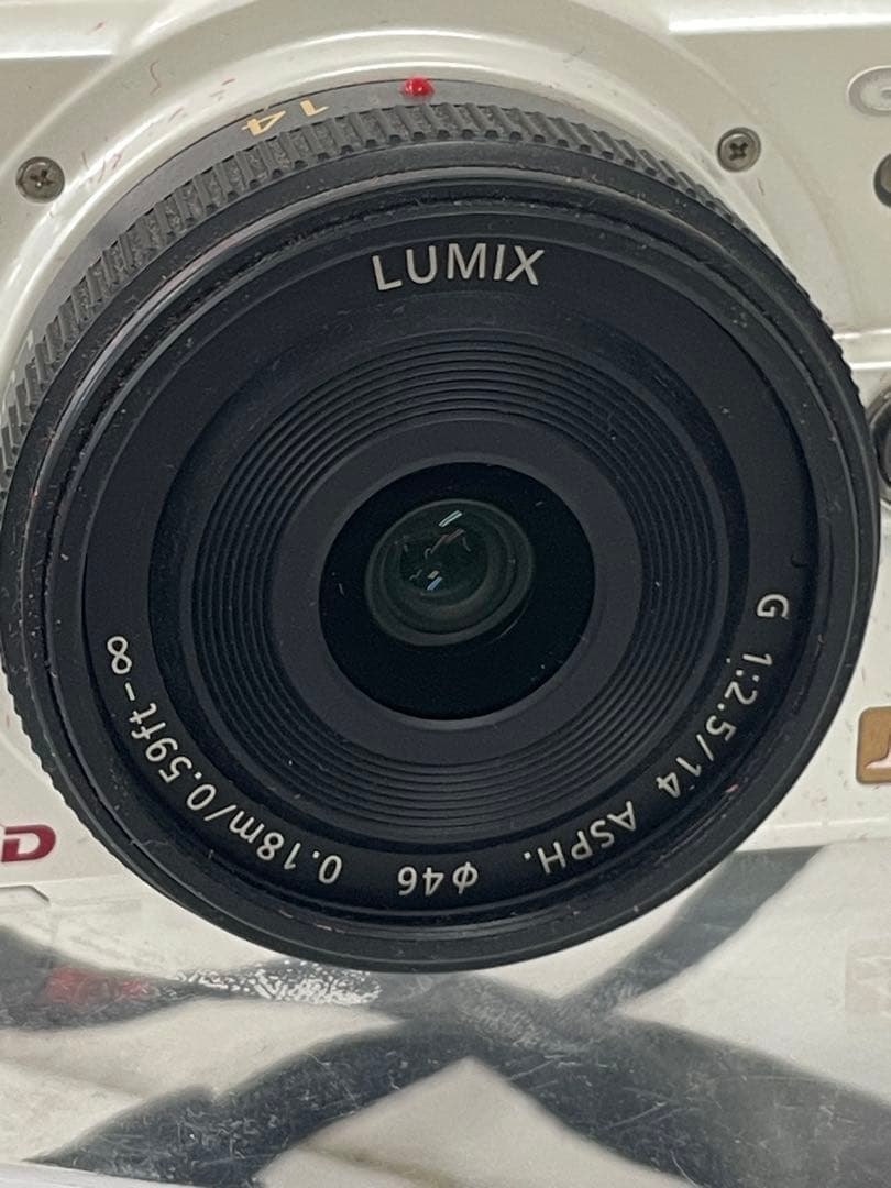 ピンクの猫LUMIX GF2ミラーレスカメラ 本体とレンズ付き 作動確認済