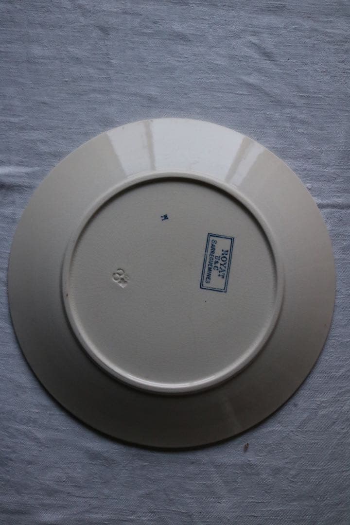 フランス　アンティーク　プレート　　sarreguemines royat