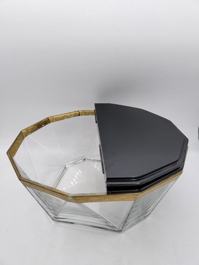 c152 平水指 義山 ガラス12角 十二角　茶道具 古物