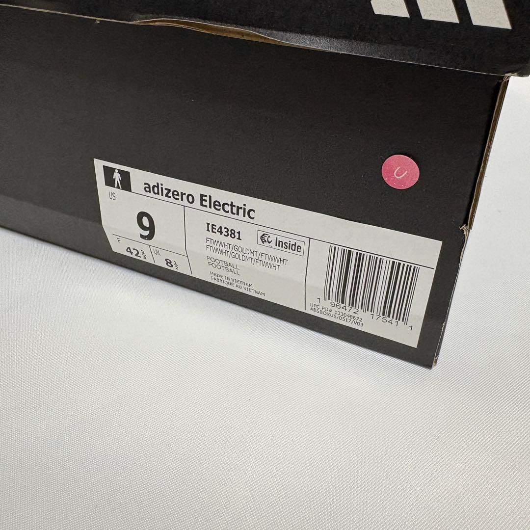 Adizero Electric Cleats WHT/GLD　27.0㎝　U