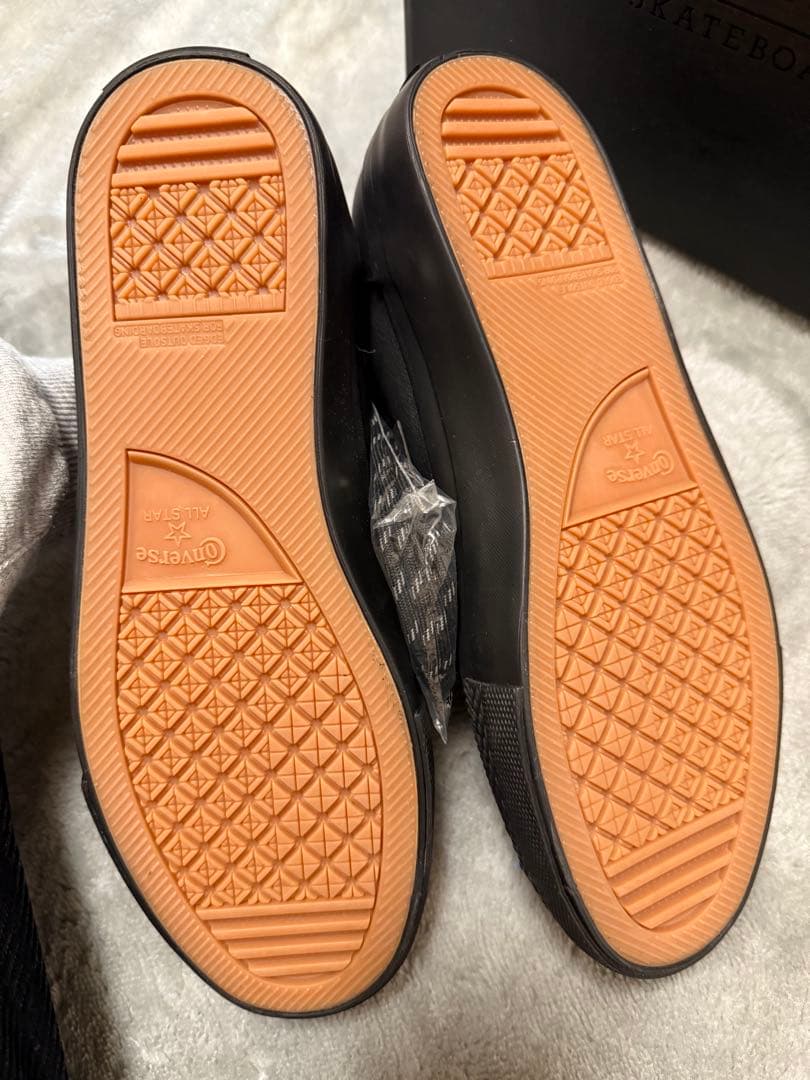 おもらんど様　新品未使用　CONVERSE レザー モカシン スニーカー シボ革