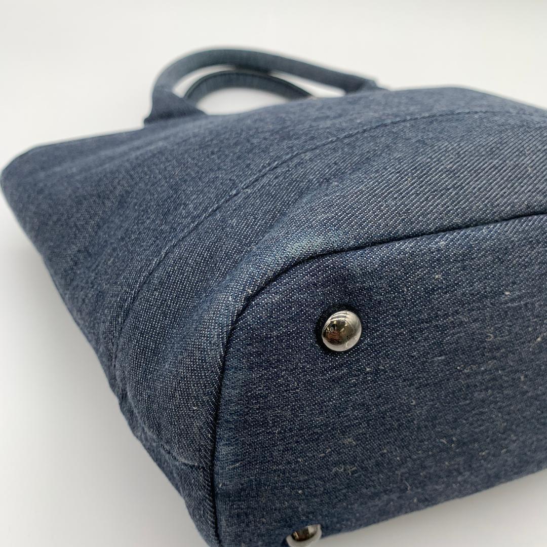 Hydrogen ハイドロゲン ハンドバッグ デニム スカルロゴ ペイズリー柄