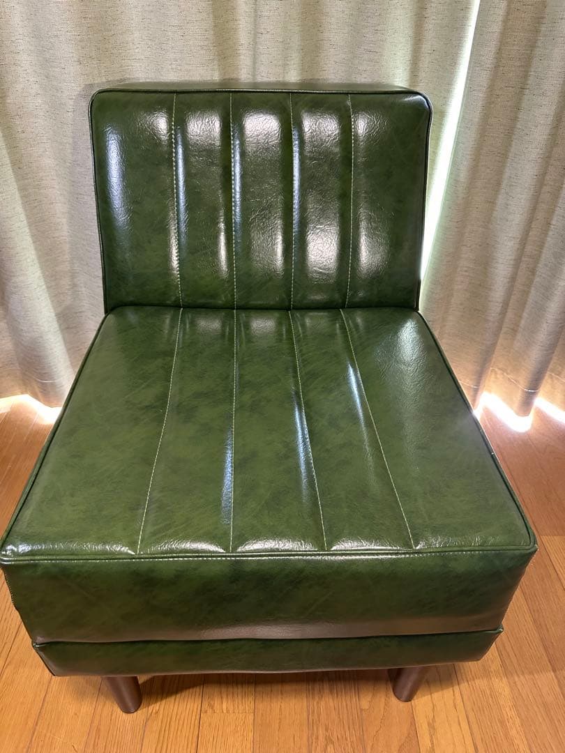 ニコアンド グリーン 1人掛けソファ 美品