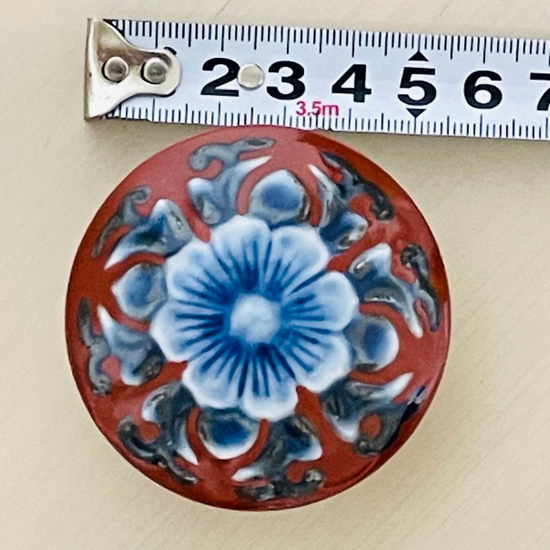 十二代 酒井田柿右衛門 唐花画 香合 共箱 茶道具 蓋物