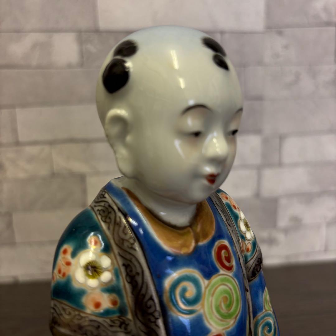 伊万里 唐子人形 置物 太鼓打 アンティーク