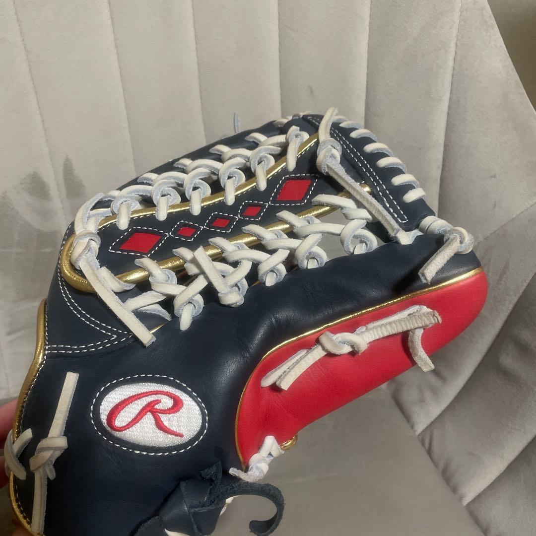 Rawlings 軟式グローブ 黒赤ウィザード