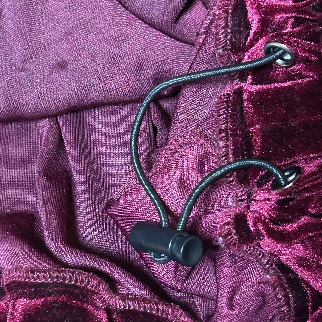 美品 GALFY ガルフィー ベロア セットアップ ジャージ レッド ボルドー