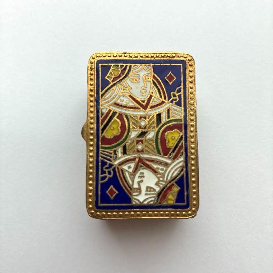 10◎ 超レア　希少　ヴィンテージ　小物入れケース　トランプ柄　ピルケースにも