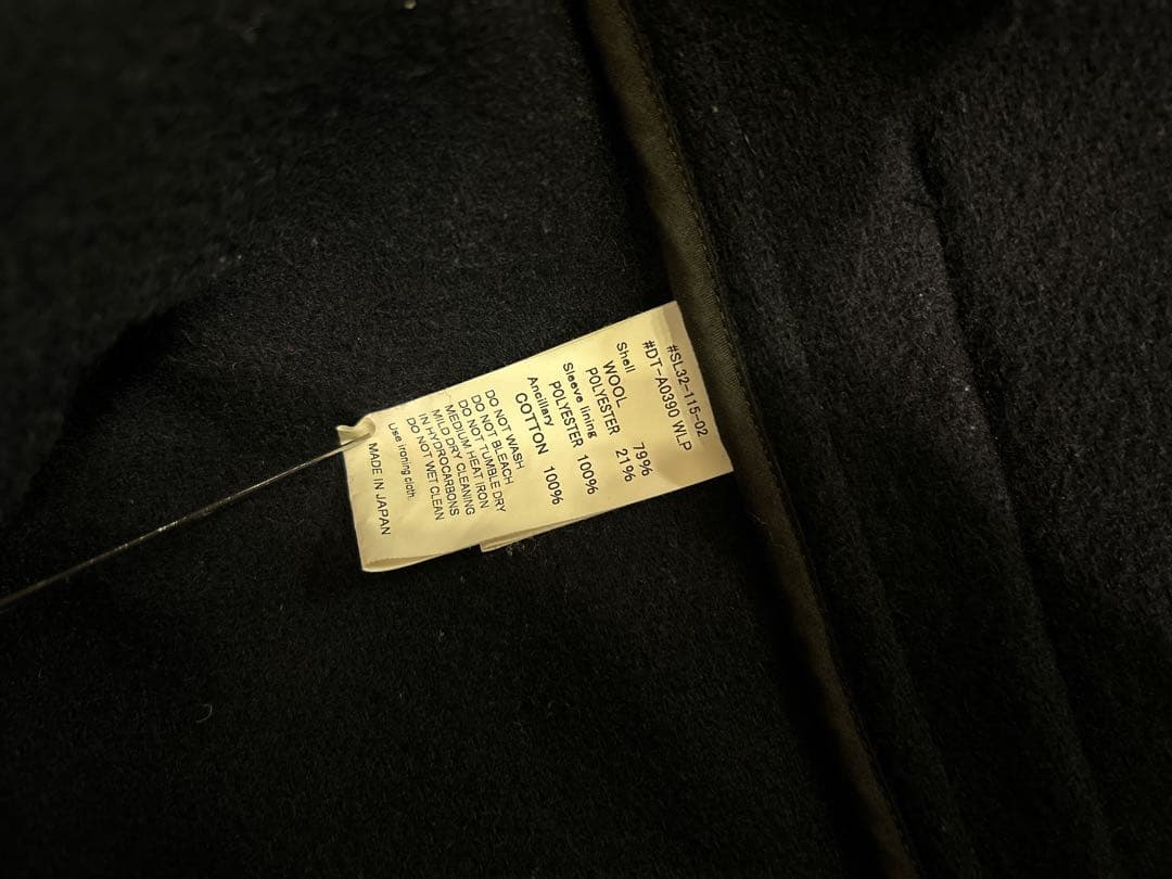 DANTON ダントン ダッフルコート ウールパイル 38 ネイビー