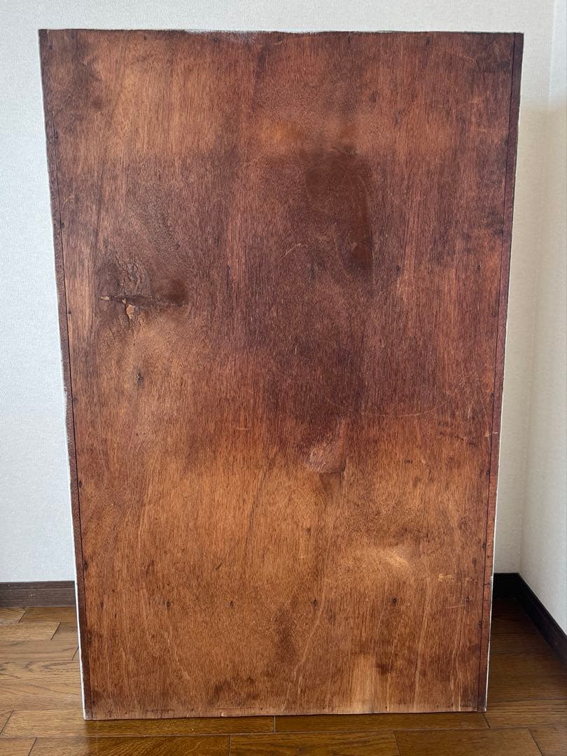 ヴィンテージ　木製キャビネット　ガラス扉