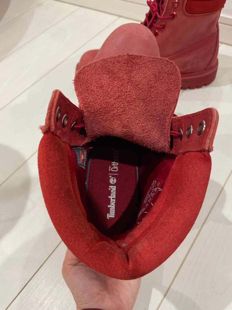 Timberland レッド ハイカットブーツ