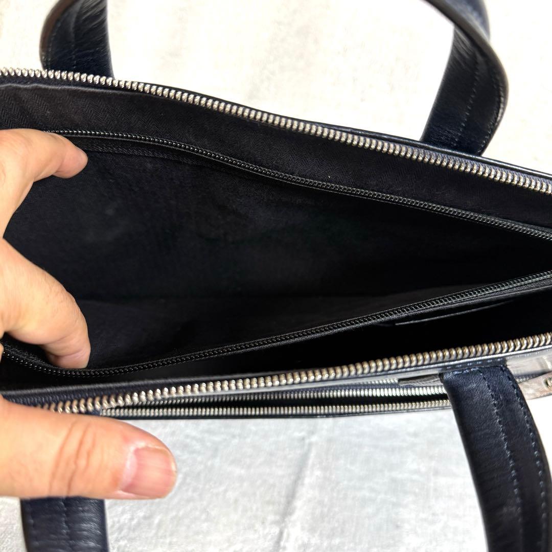 ✨PORTER✨クラーク ビジネスバッグ レザー ロゴ ネイビー