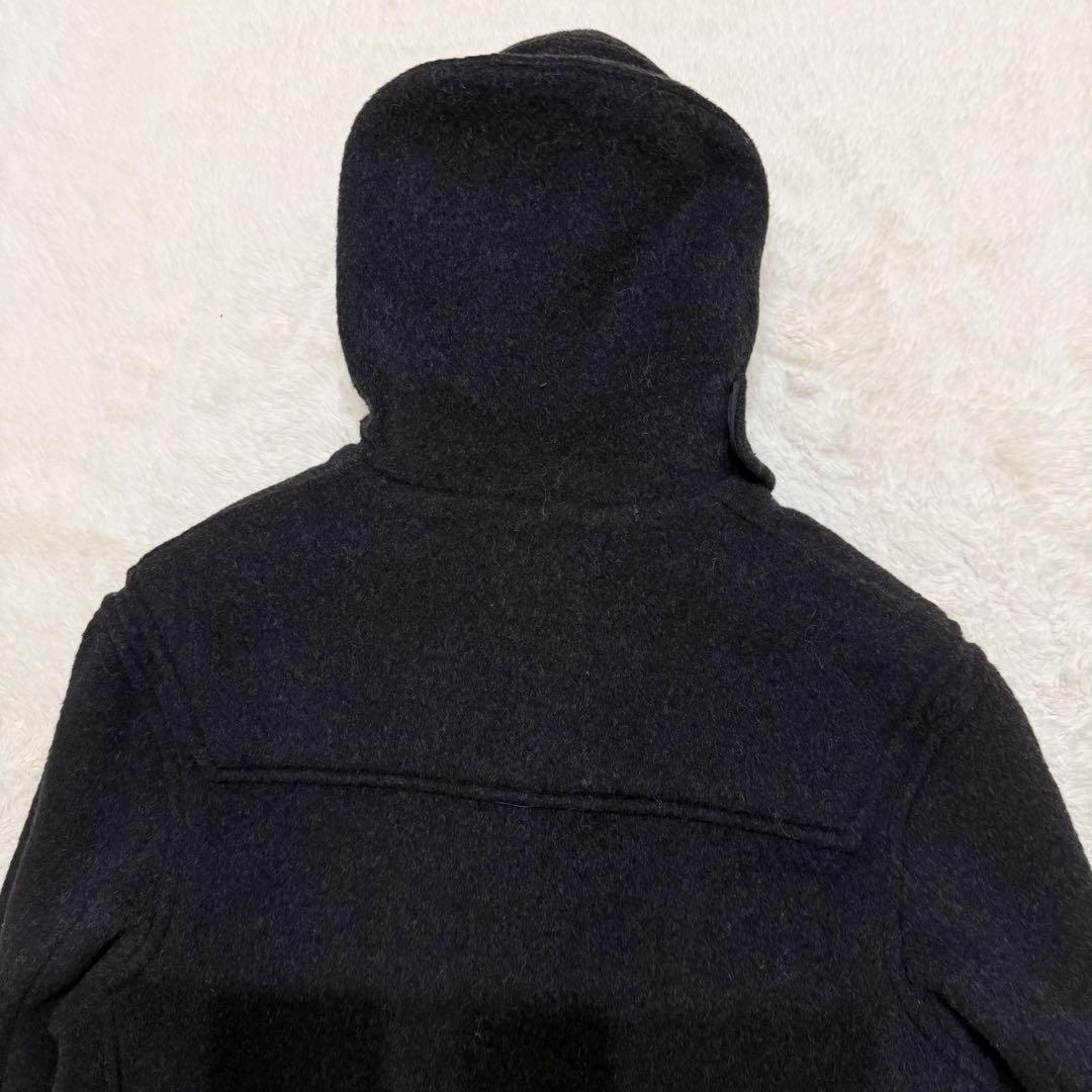 新品/英国製 グローバーオール ダッフルコート 38 チャコール 裏地チェック