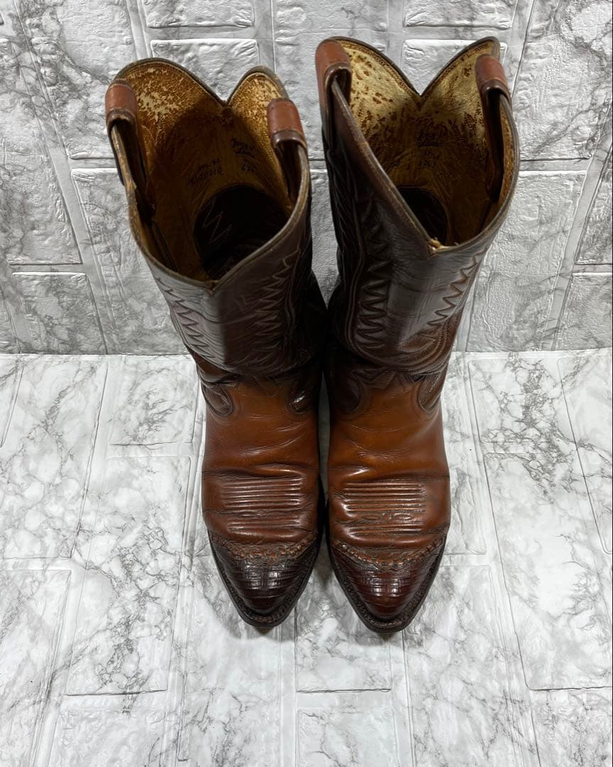 TONY LAMA トニーラマ　ウエスタンブーツ　ダークブラウン　24.5㎝