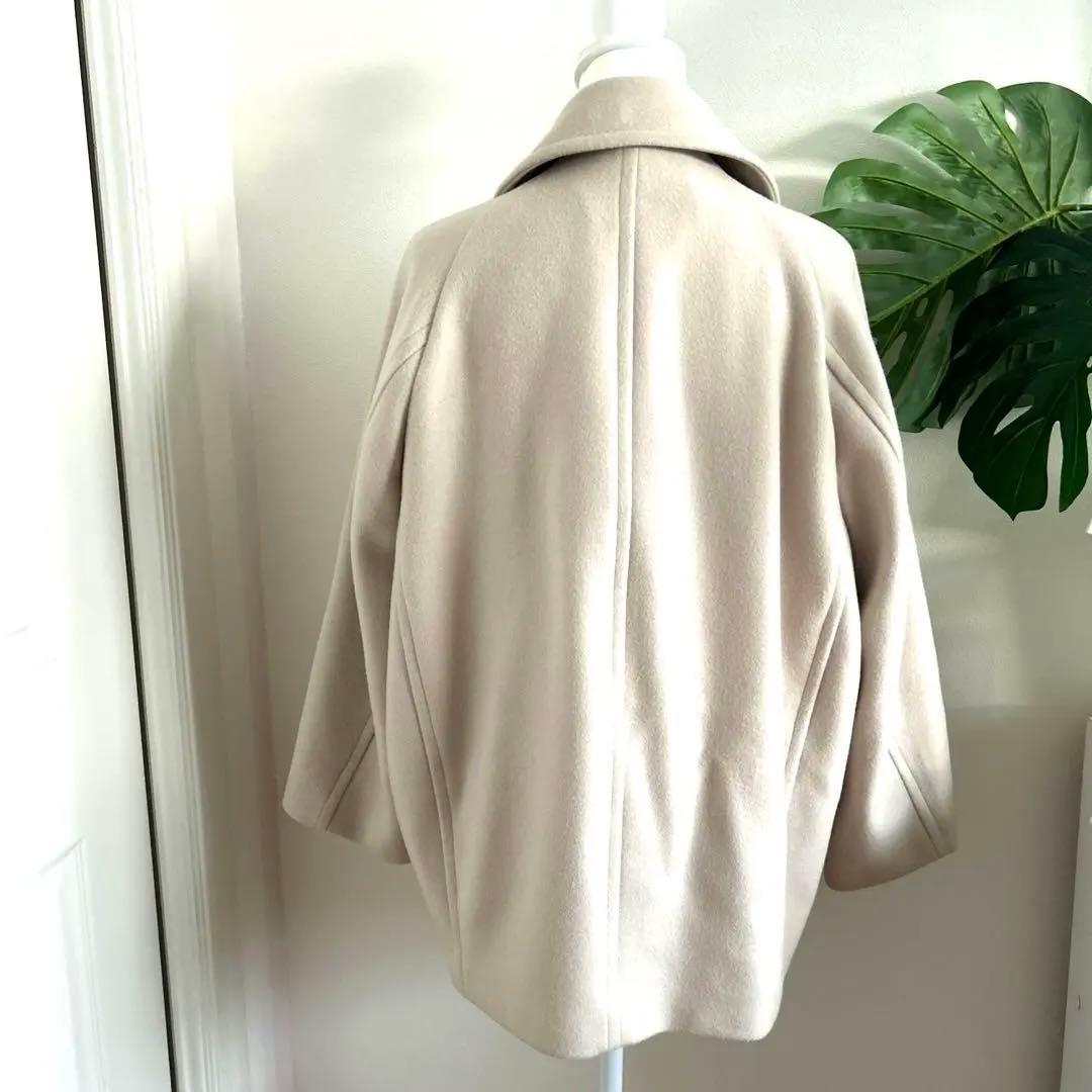 新品！【リヴドロワ】ベージュ　 ラグランPコート　S 36 ウールコート