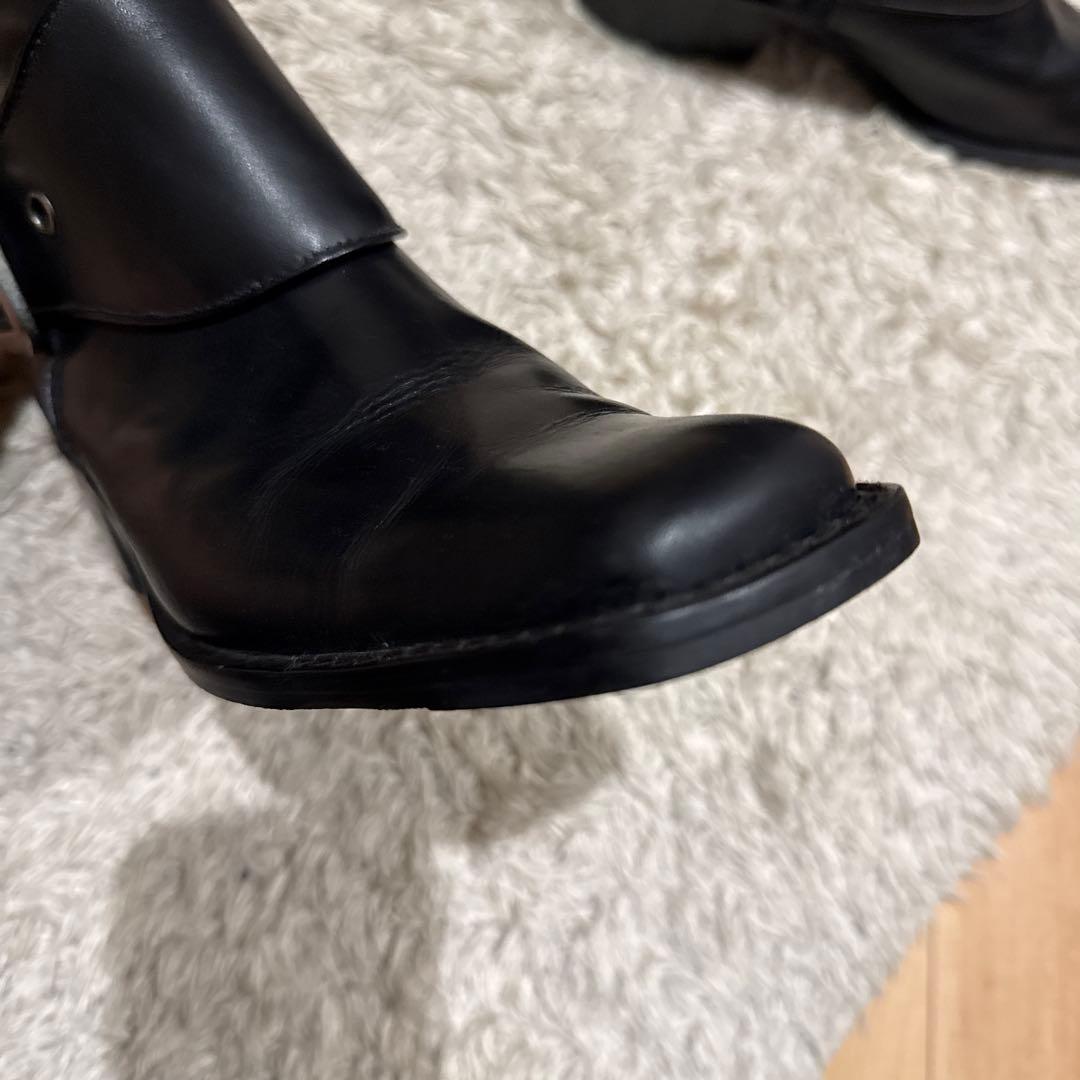 HARLEY-DAVIDSONロングブーツ サイドジップ ロゴバックルブラック