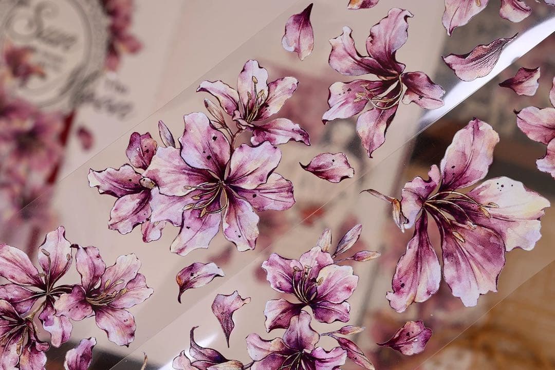 ⭐️SALE⭐️小白家文創《紫荆花》海外マスキングテープ　マステ 【2511】