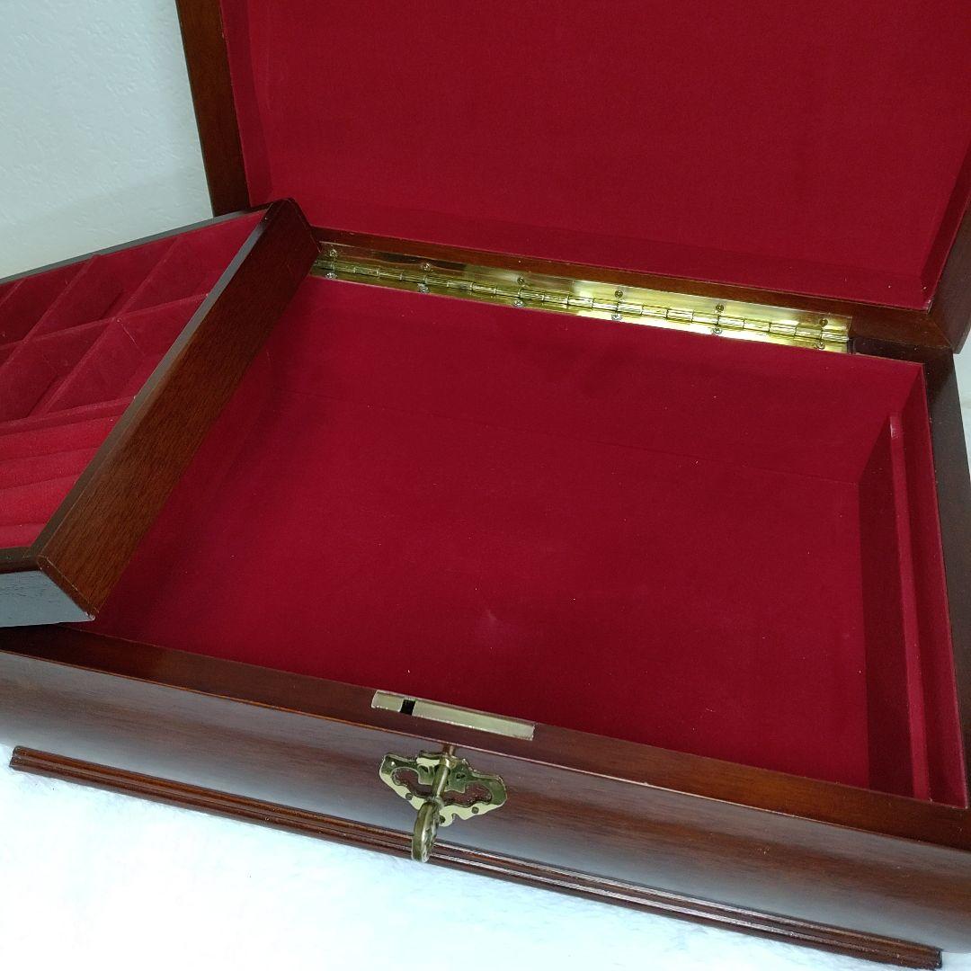 アンティーク 大型 ジュエリーボックス 宝石箱 アクセサリー 鍵付き