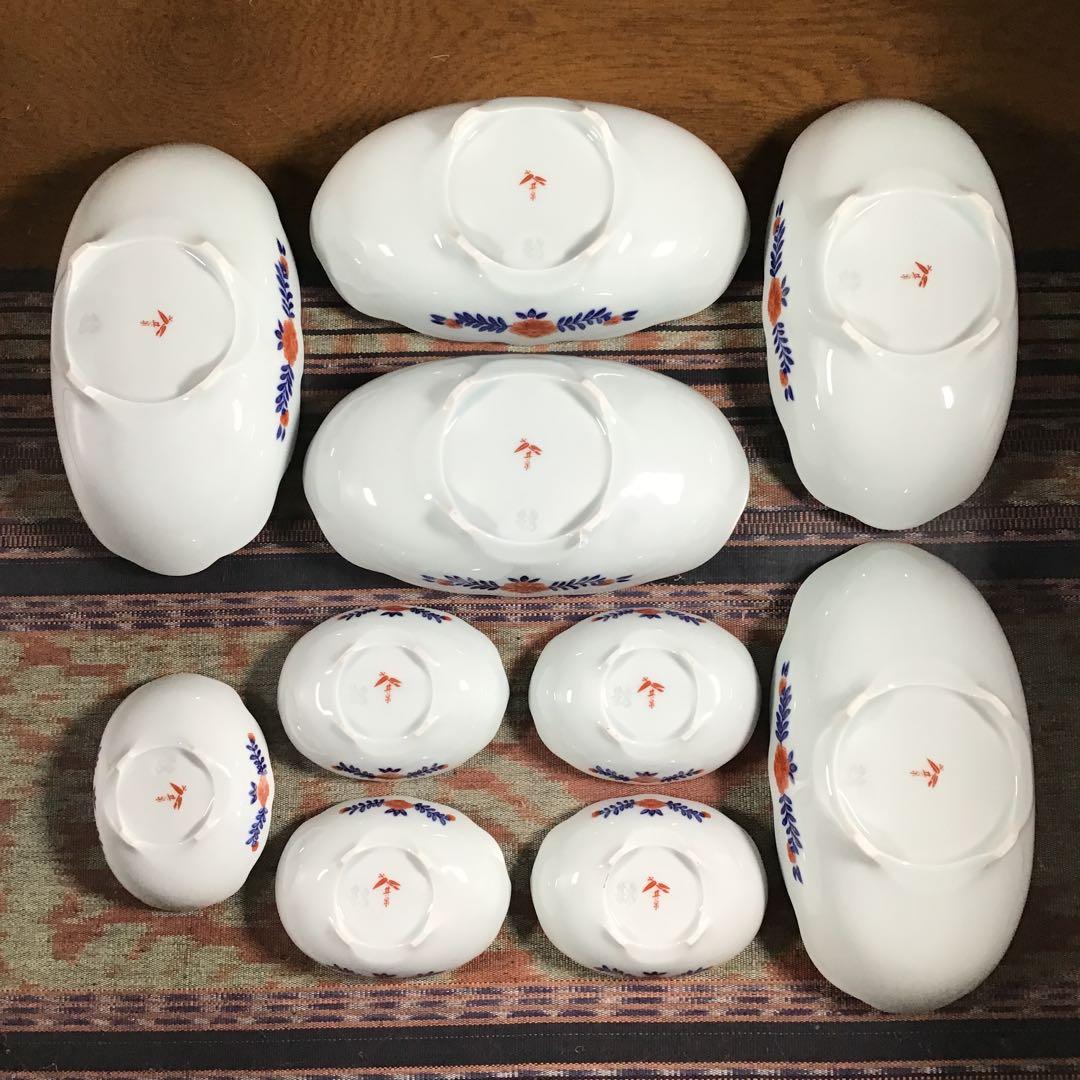 『冬うー特価』　其泉　『松竹梅鶴絵　刺身鉢揃』　中鉢　小鉢　5組