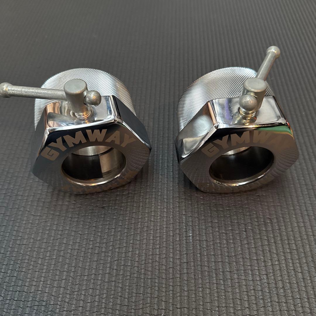 GYMWAY バーベルカラーシルバー50mm