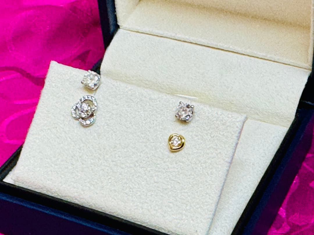 AHKAH メルティーダイヤ ピアス ハートK18 ※片耳 ※本体のみ 美品