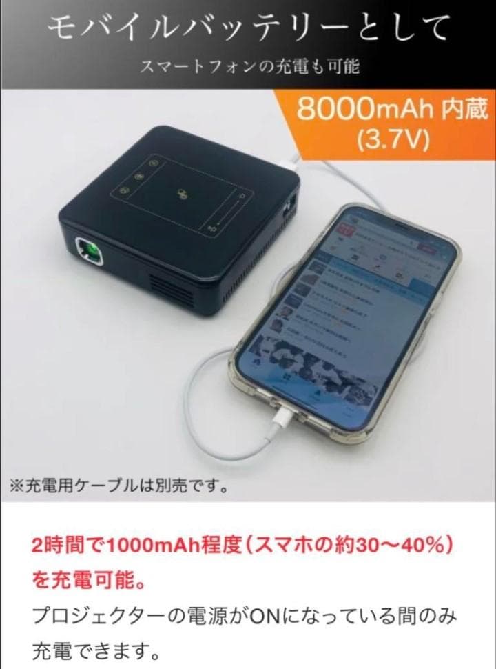 あNo.20　スマートプロジェクター 小型　本体