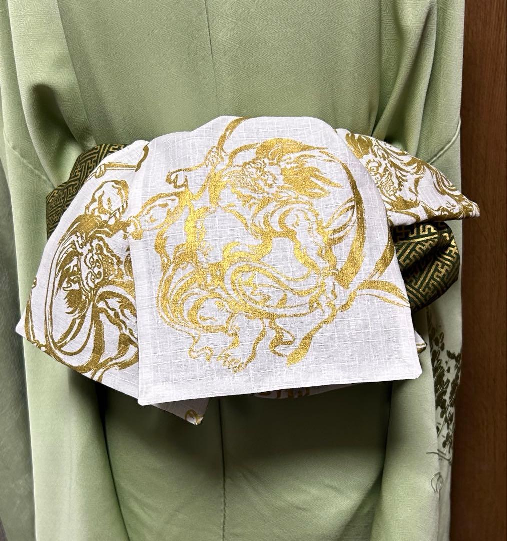 大人の兵児帯、風神雷神柄、マキおまとめです