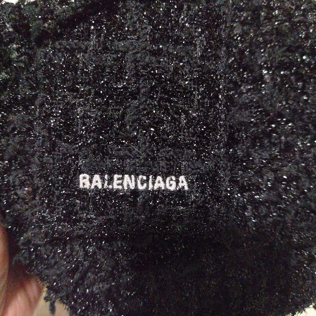 BALENCIAGA ストラップ付 ブラック ラメ バッグ　黒