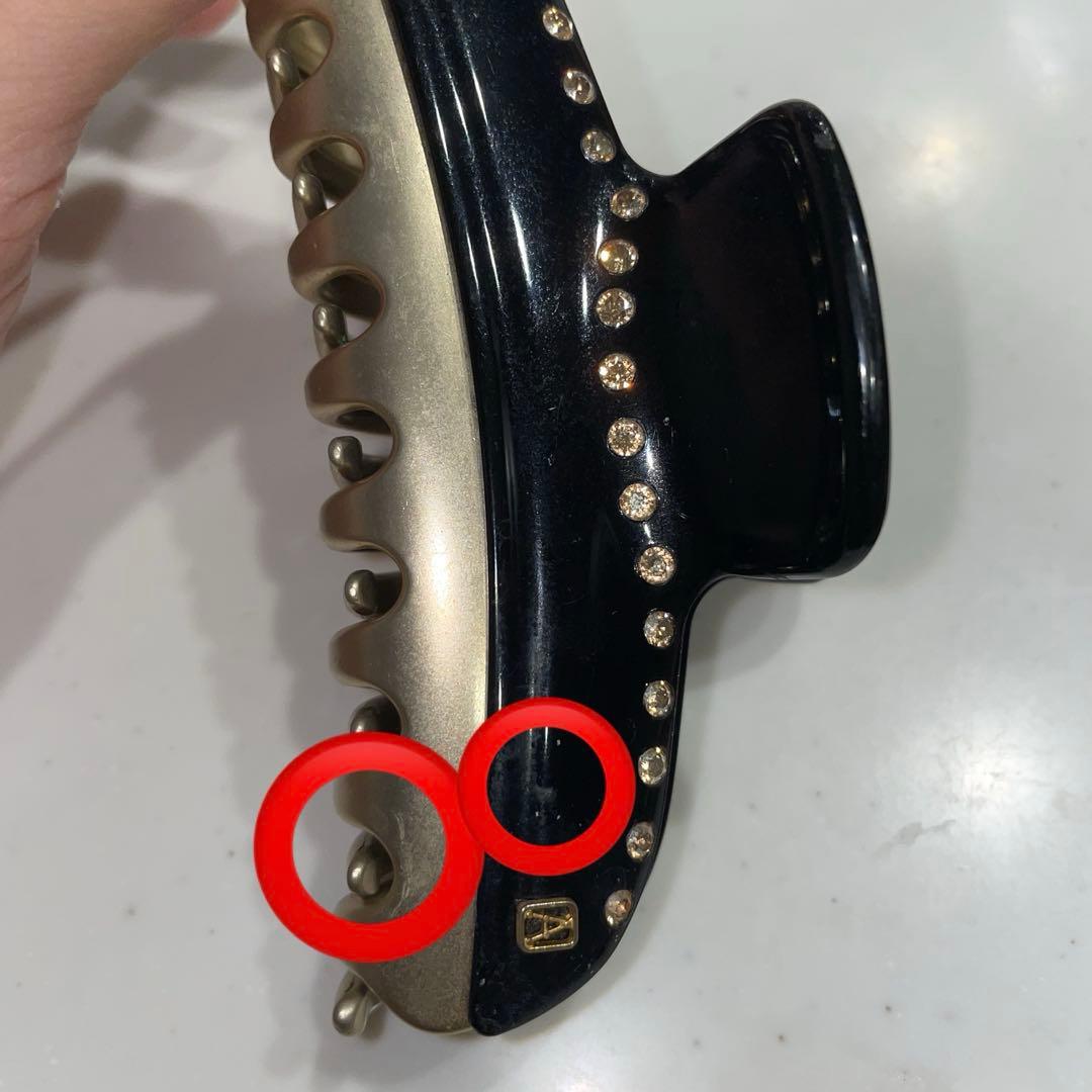 アレクサンドル ドゥ パリ ヘアクリップ（L）ストーン付き