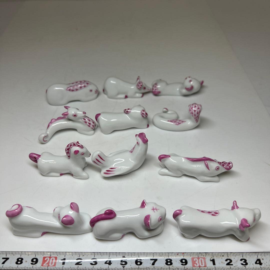 ヘレンド　12支　箸置　共箱　トトオ　東な7-1221☆1F