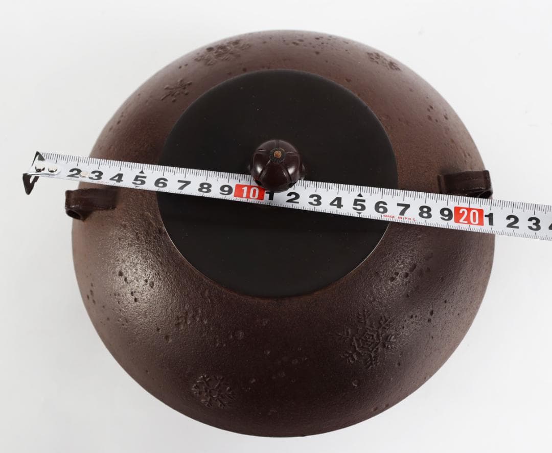 メ*2様 釜師 佐藤浄清 雪輪地紋 七宝形耳付 笠釜 茶釜 共箱