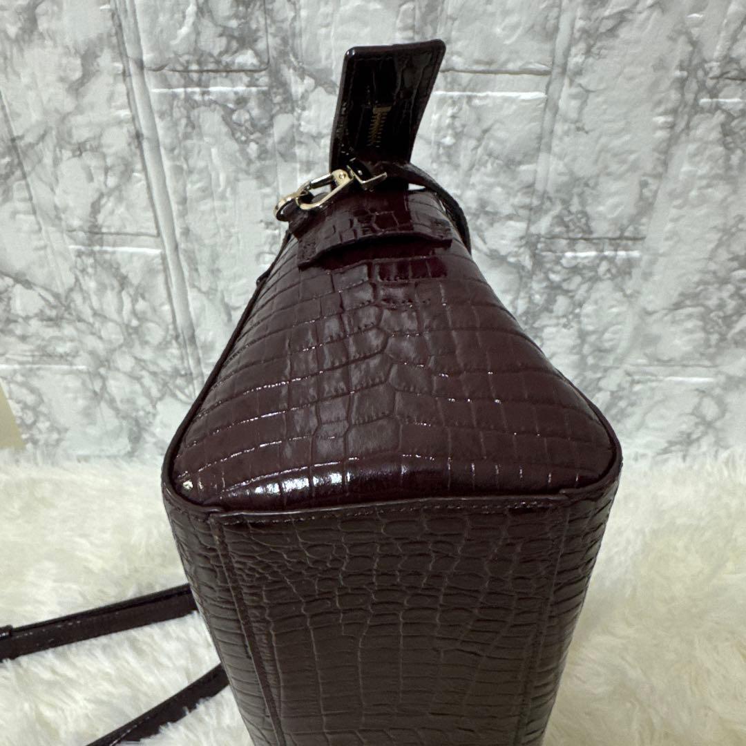 【新品】Paul Smith ポールスミス クロコ ボルドー 2WAYバッグ