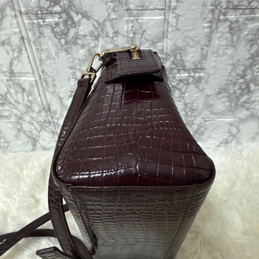 【新品】Paul Smith ポールスミス クロコ ボルドー 2WAYバッグ